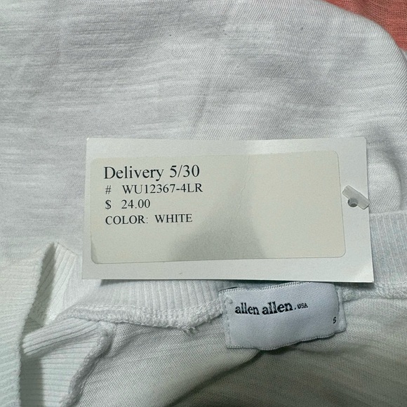 ALLEN ALLEN American Flag T-shirt & Peach Tank Top with Pockets - Picture 12 of 14